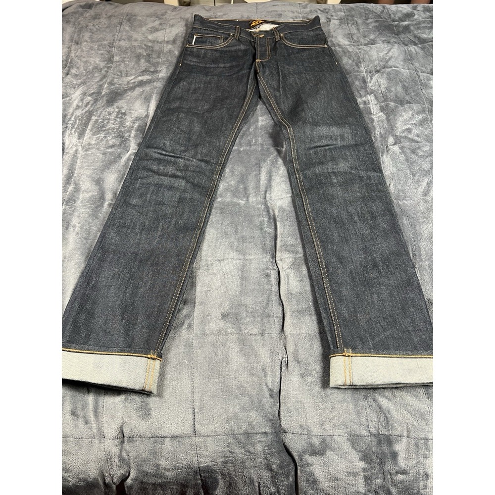 Brat Star Men's Slim Straight Jeans - Dark Blue